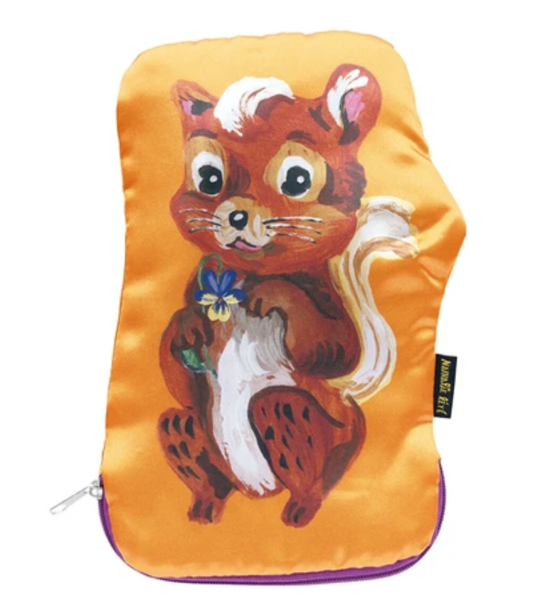Pouch Nathalie Lete Satin pouch Squirrel