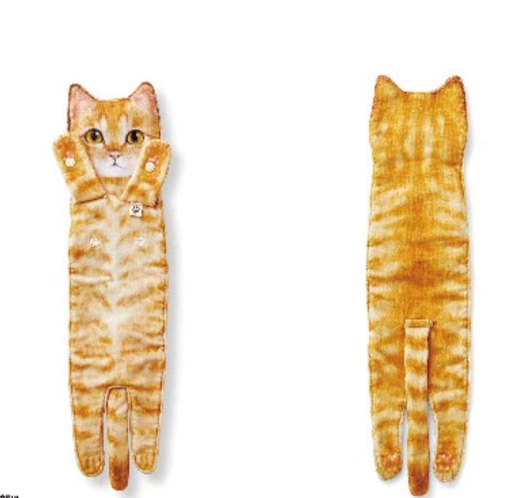 FELISSIMO cat hand Towel [brown tiger]