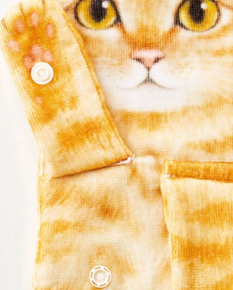 FELISSIMO cat hand Towel [brown tiger]