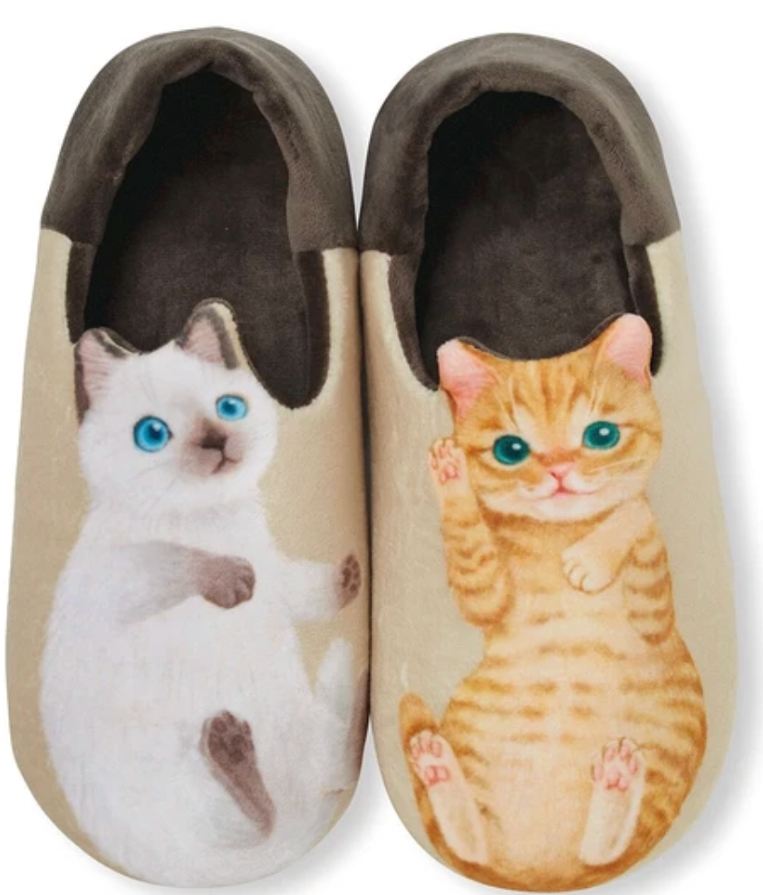 FELISSIMO Siamese & Brown Tiger] Room Shoes