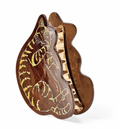 FELISSIMO chestnut cat hairclips