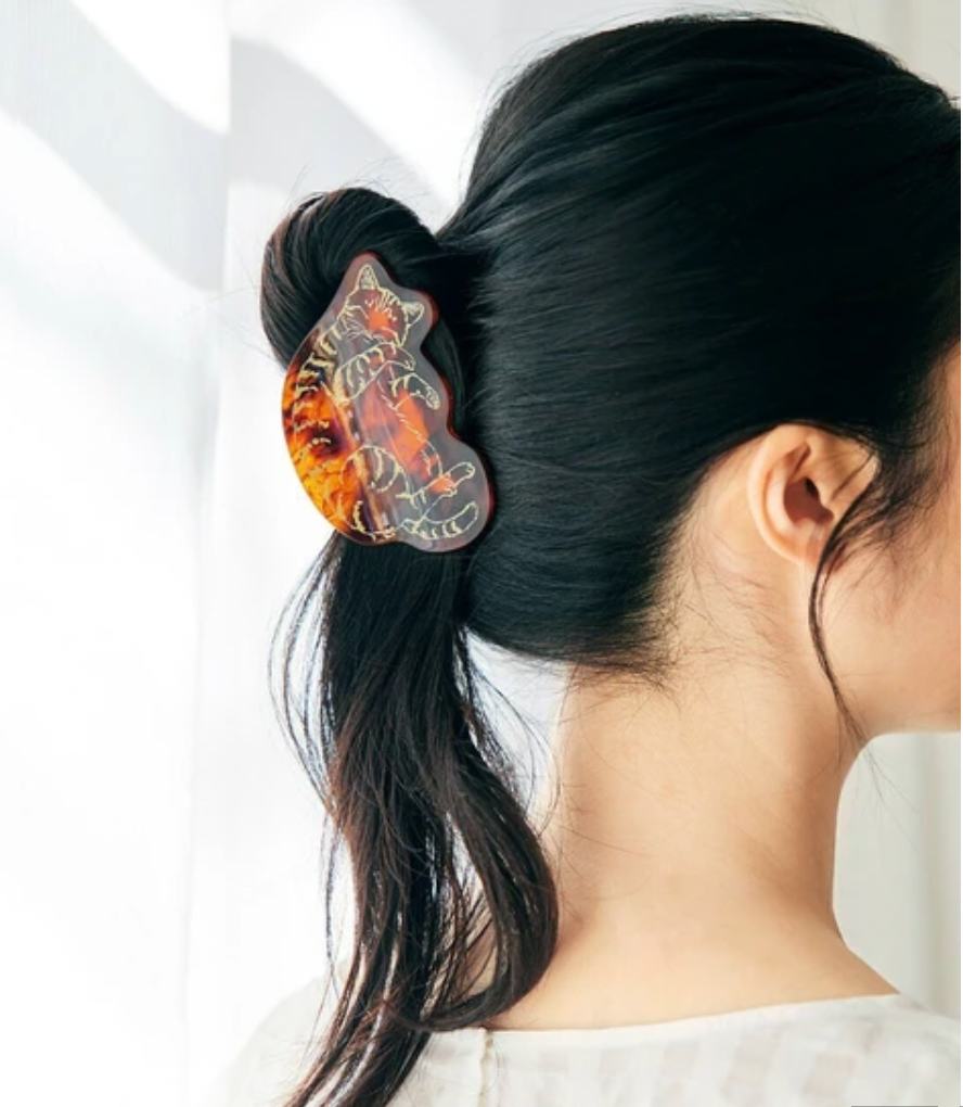 FELISSIMO ginger / orange tabby cat hairclips
