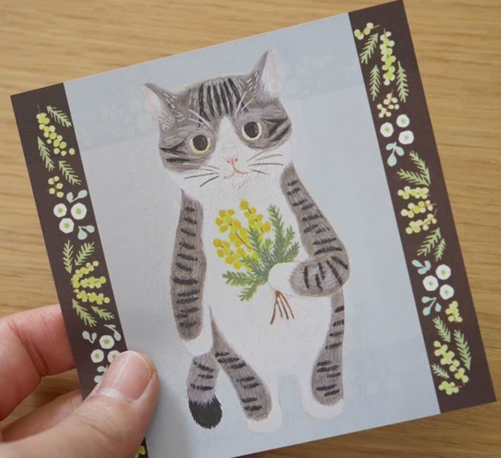 Cat Memo [#5 Saba White] 50pcs
