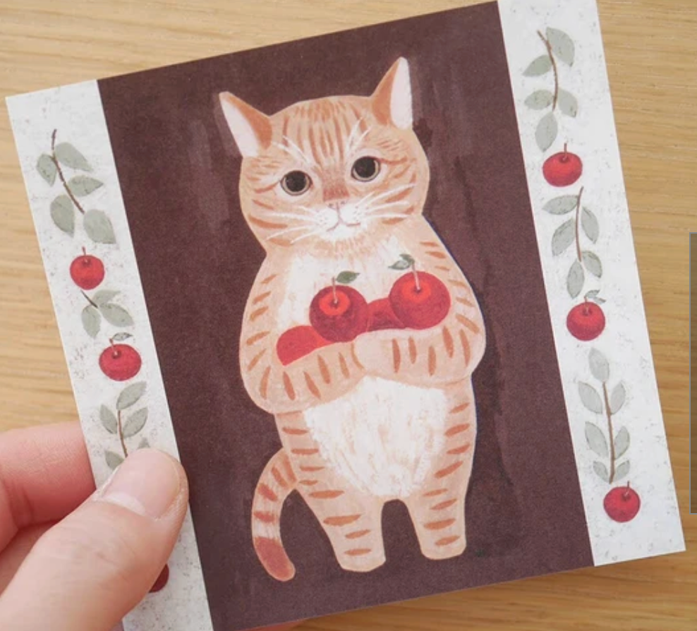 Cat Memo [#10 Brown Tiger] 50 pieces