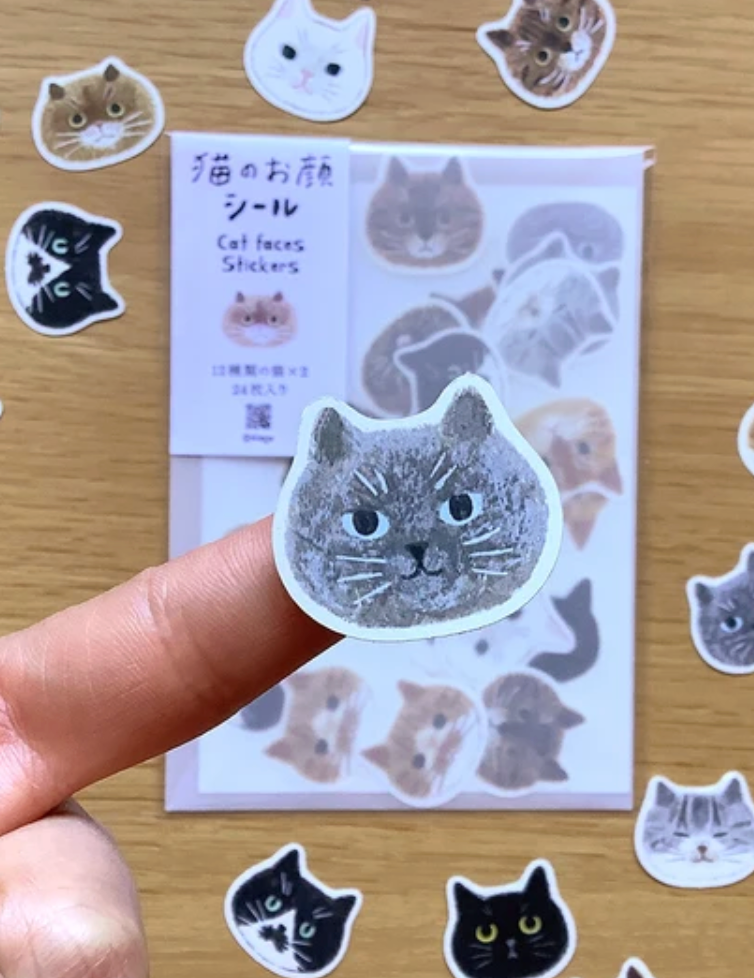 Cat face stickers