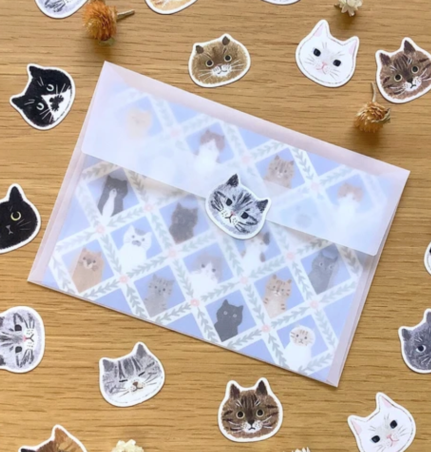 Cat face stickers