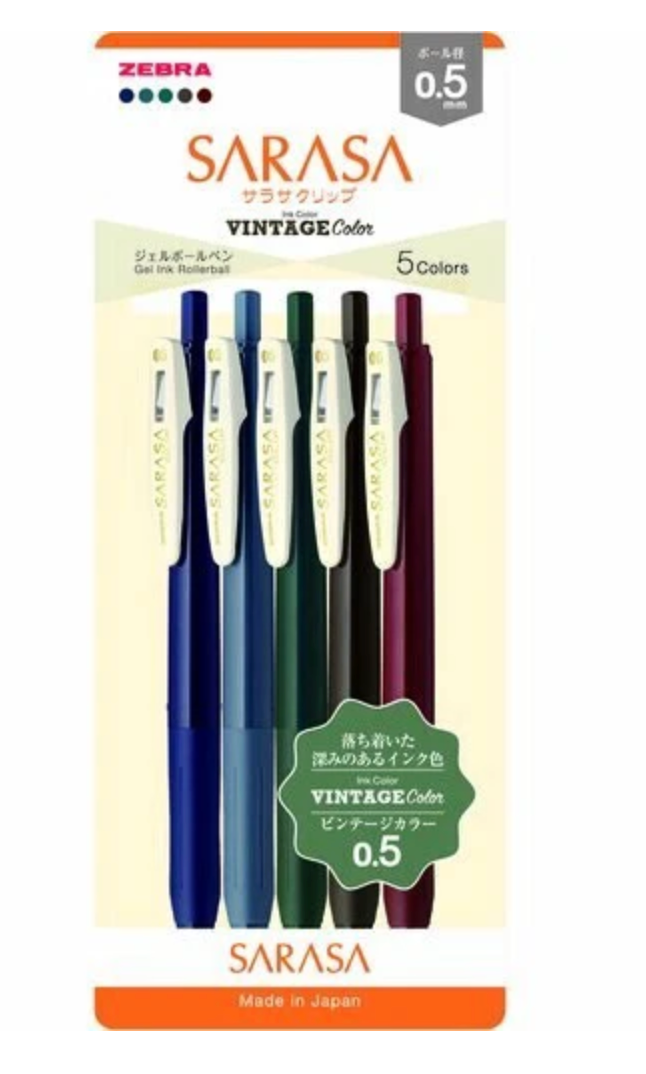 ZEBRA Gel Pen ZEBRA Sarasa Ballpoint Pen Vintage Col-A