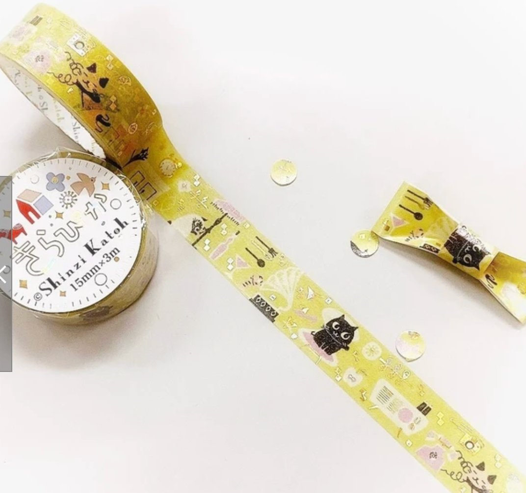 MASKING TAPE, foil stamping, unevencats