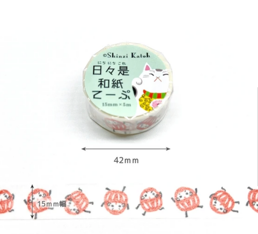 MASKING TAPE HINDAI ZE WA-SHI Daruma-san