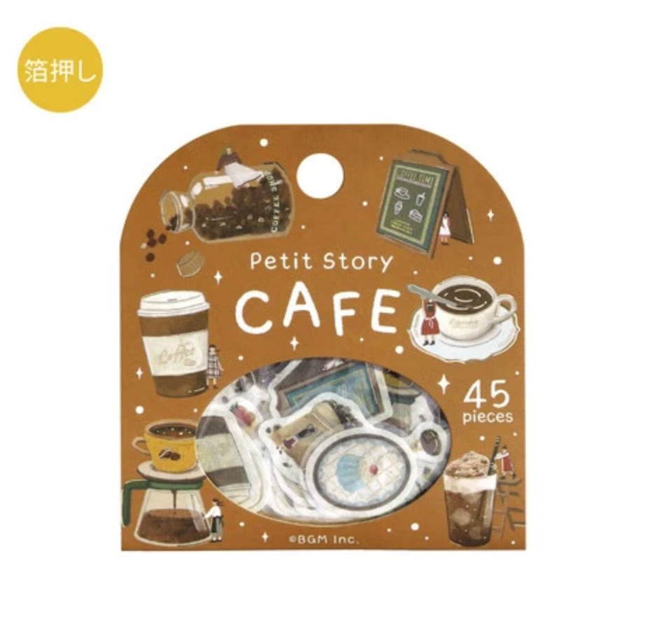 Flake Seal*Petite Stories 15designs*3 each Cafe