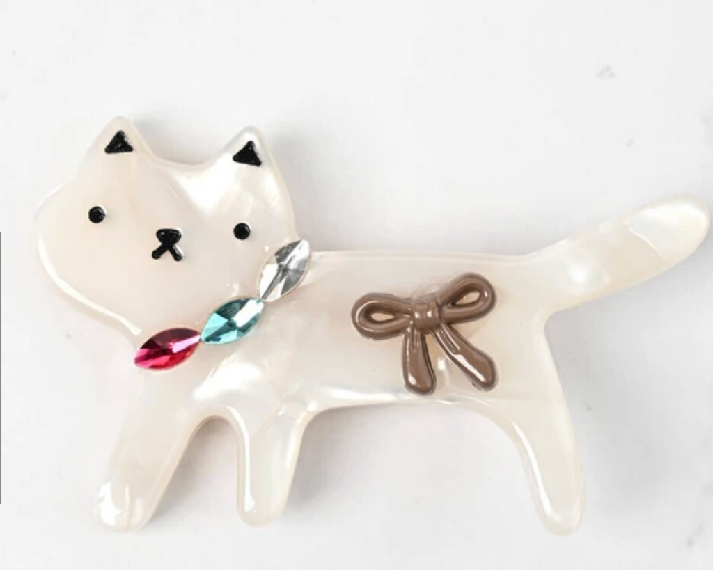 Clip Ladies fashion Hair Clip Cat WHITE