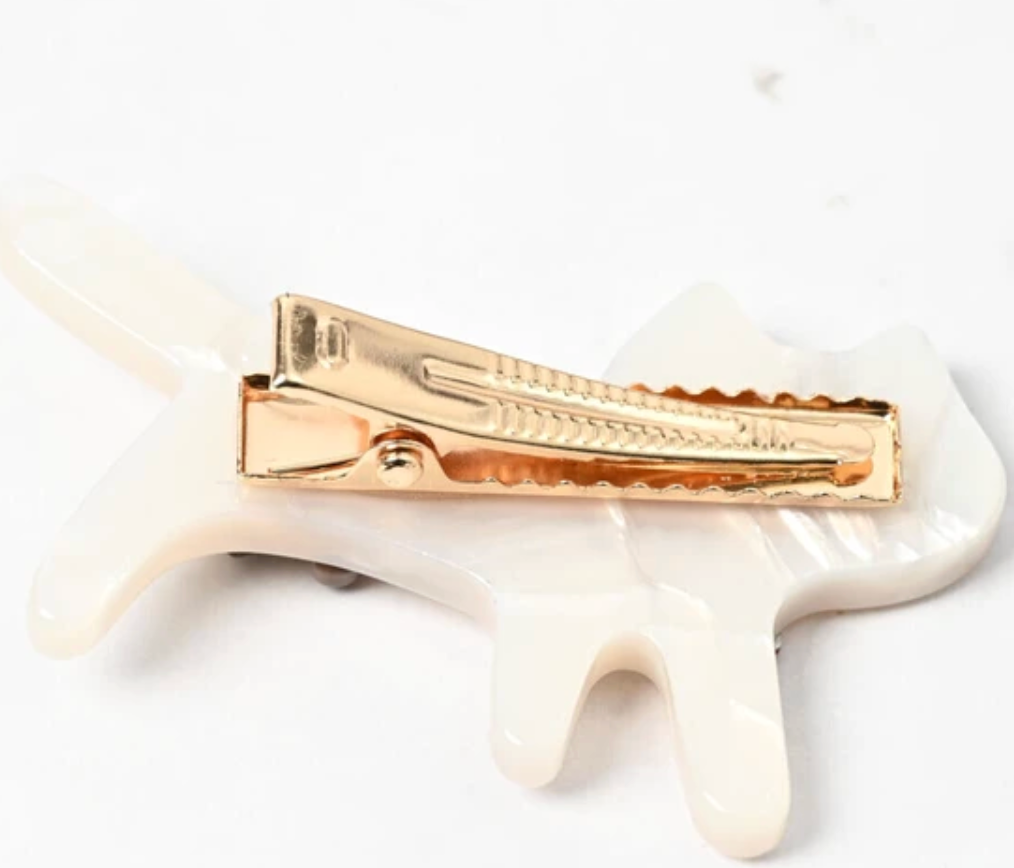 Clip Ladies fashion Hair Clip Cat WHITE