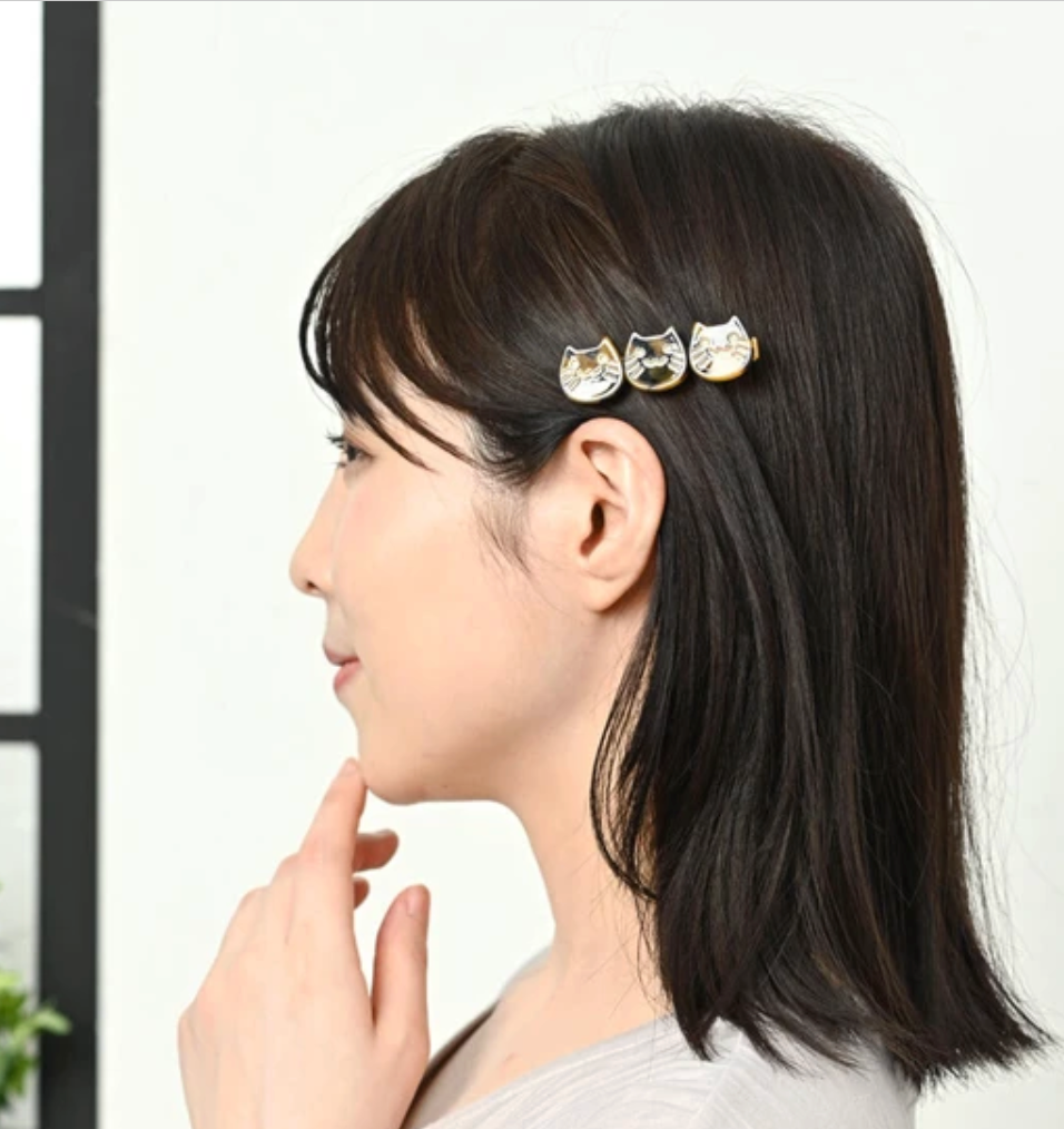Clip Brown Ladies fashion Hair Clip Black Cat