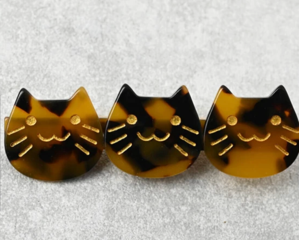 Clip Brown Ladies fashion Hair Clip Brown Cat
