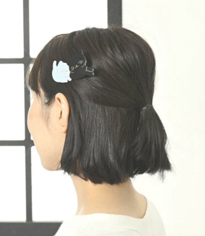 Clip Brown Ladies fashion White Hair Clip Parent-Child Cat