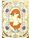 Kirapika postcard: fox and grapes